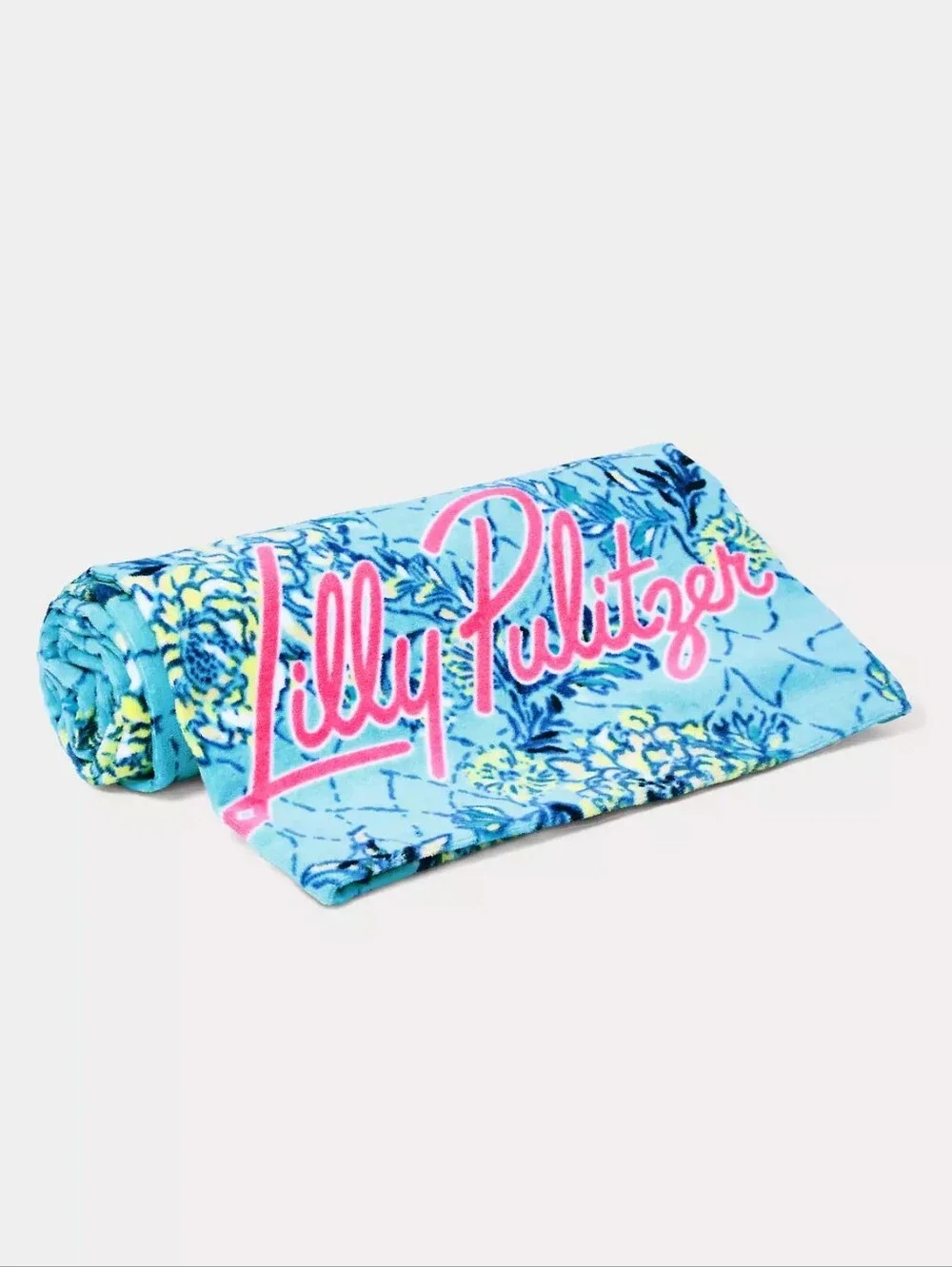 Lilly Pulitzer Blue Floral Beach Towel